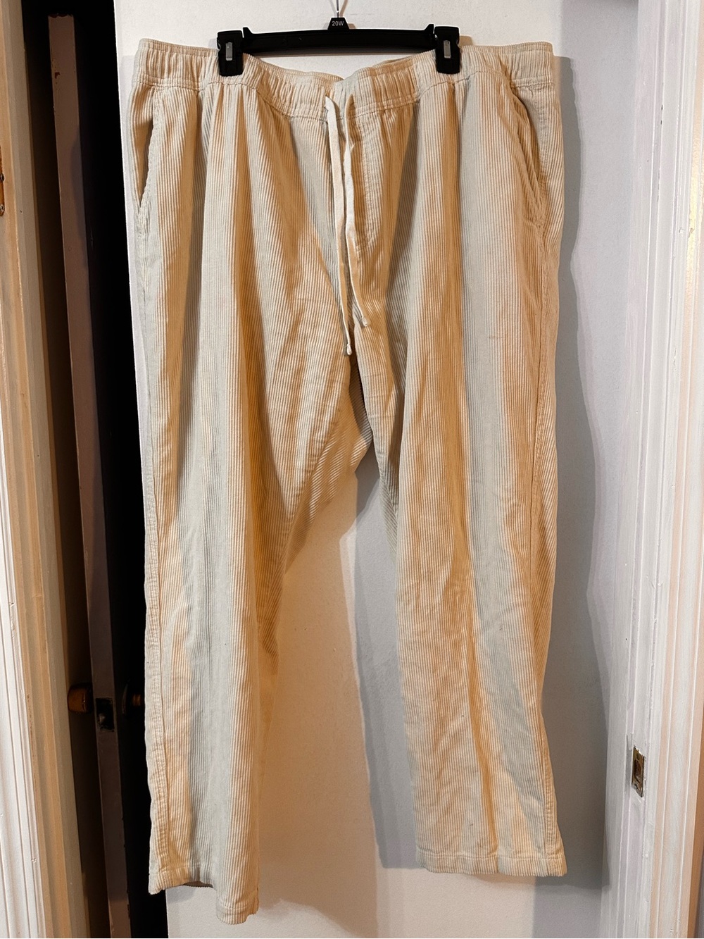 No Boundaries Women's Corduroy Drawstring Pants - Cream